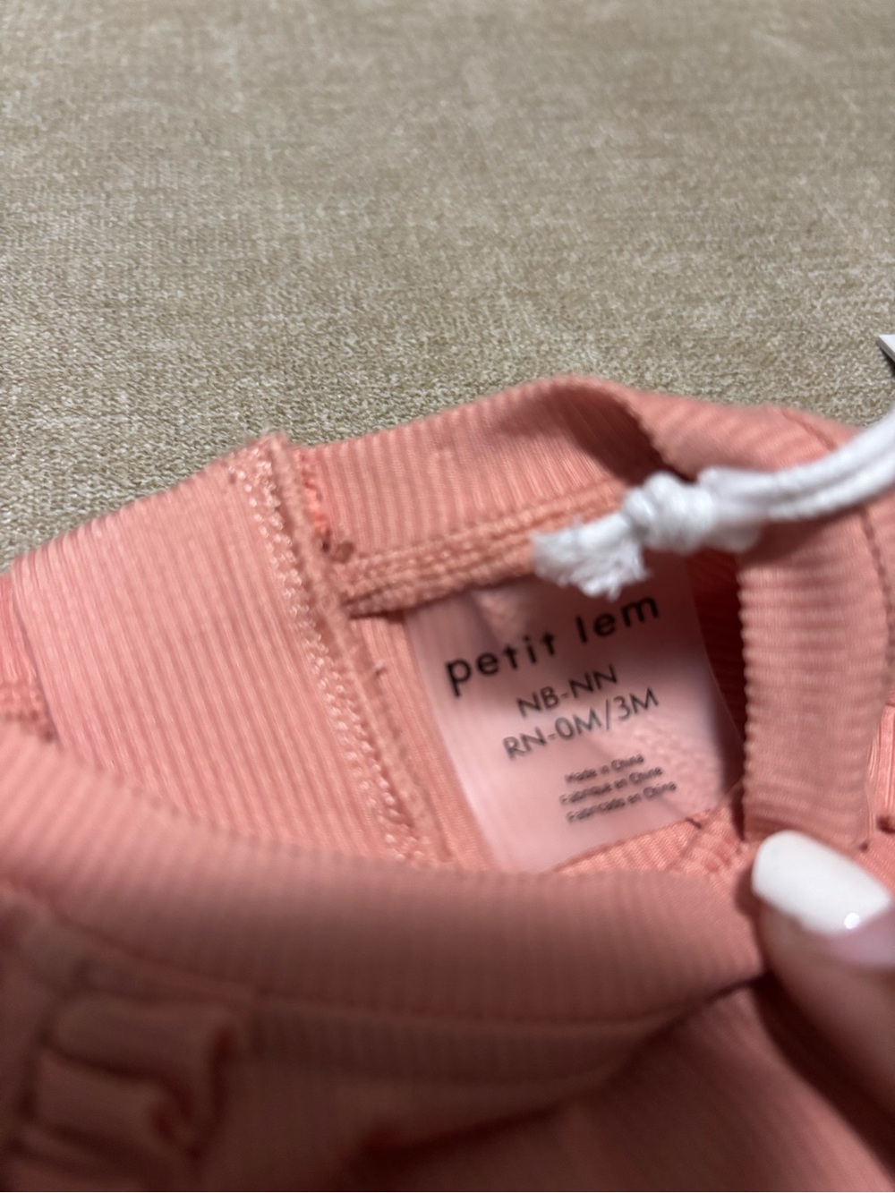 Petit Lem Pink Ribbed Baby Rash Guard Top - Picture 2 of 2